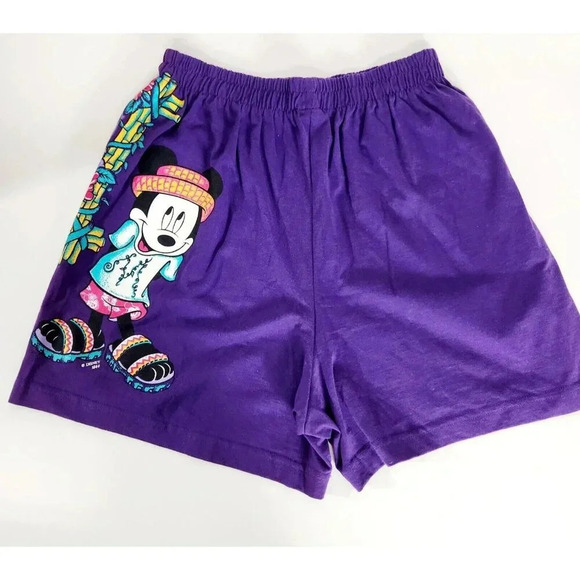 VTG 90s Disney Mickey Minnie Mouse Unlimited Jerry Leigh Shorts Hawaiian… - Picture 3 of 8